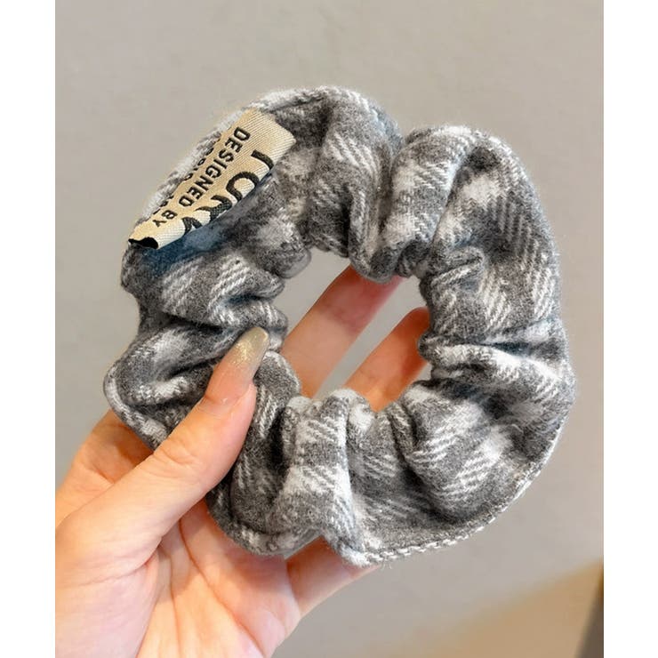 ワンポイントロゴヘアゴム韓国風ボリュームシュシュ おしゃれ秋冬ヘアアクセサリー人… | SUNSHINE CLOSET | 詳細画像6 