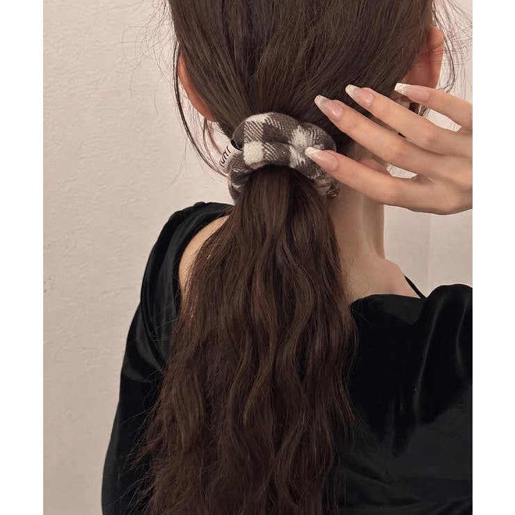 ワンポイントロゴヘアゴム韓国風ボリュームシュシュ おしゃれ秋冬ヘアアクセサリー人… | SUNSHINE CLOSET | 詳細画像9 