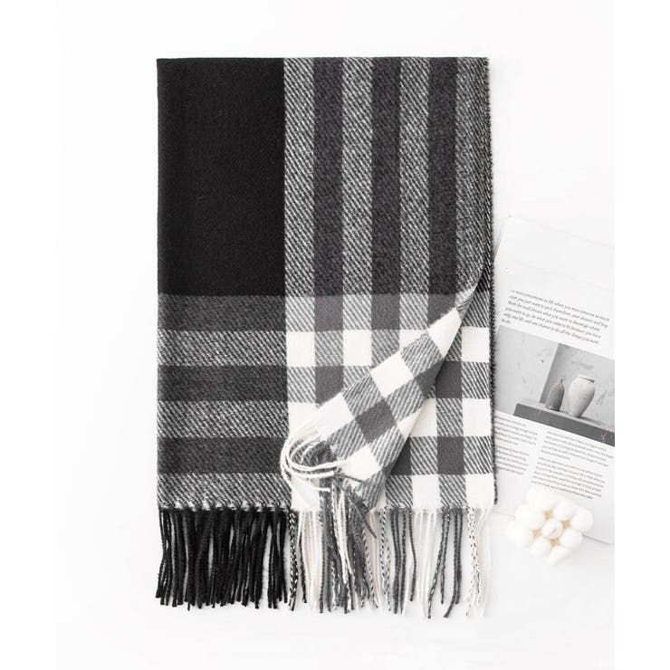 チェック柄マフラーレディース大判ストール | SUNSHINE CLOSET | 詳細画像12 