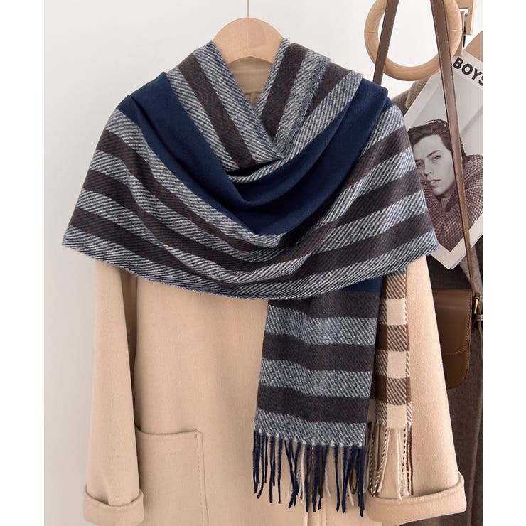 チェック柄マフラーレディース大判ストール | SUNSHINE CLOSET | 詳細画像14 