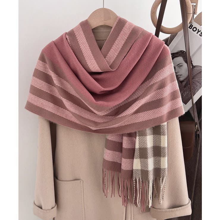 チェック柄マフラーレディース大判ストール | SUNSHINE CLOSET | 詳細画像20 