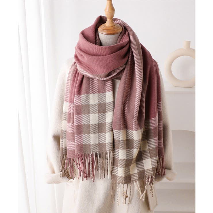 チェック柄マフラーレディース大判ストール | SUNSHINE CLOSET | 詳細画像21 