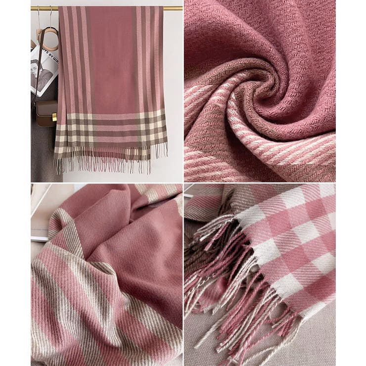 チェック柄マフラーレディース大判ストール | SUNSHINE CLOSET | 詳細画像23 