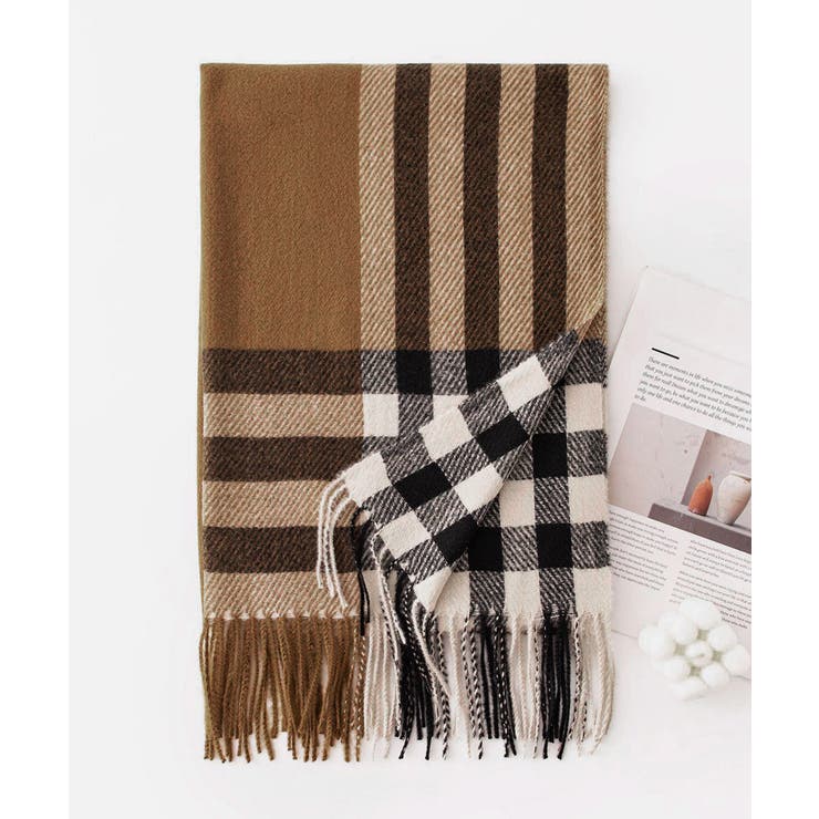 チェック柄マフラーレディース大判ストール | SUNSHINE CLOSET | 詳細画像24 