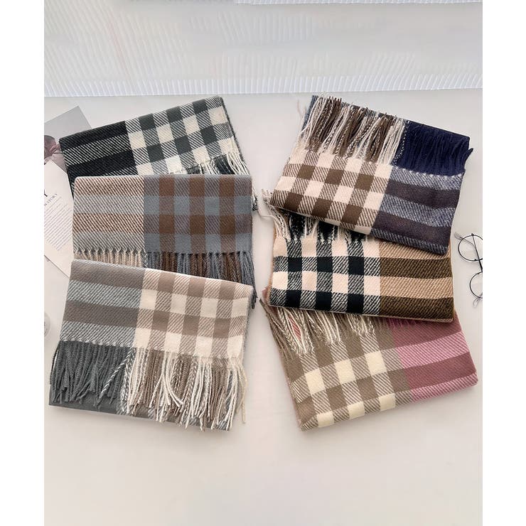 チェック柄マフラーレディース大判ストール | SUNSHINE CLOSET | 詳細画像30 