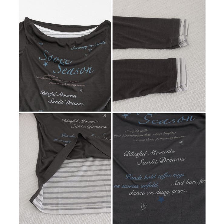 レディースカウルネックロンT重ね着風 細身Tシャツ長袖 シアーロングtシャツ薄手… | SUNSHINE CLOSET | 詳細画像26 