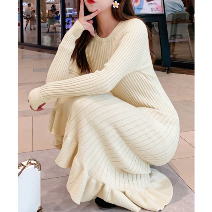 ニットワンピース マーメイドフリルワンピ | SUNSHINE CLOSET | 詳細画像2 