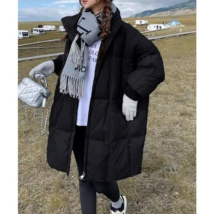 スタンドカラー中綿ダウンコート ゆったり | SUNSHINE CLOSET | 詳細画像17 