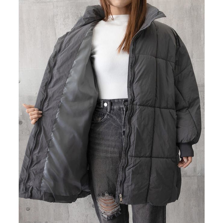 スタンドカラー中綿ダウンコート ゆったり | SUNSHINE CLOSET | 詳細画像28 