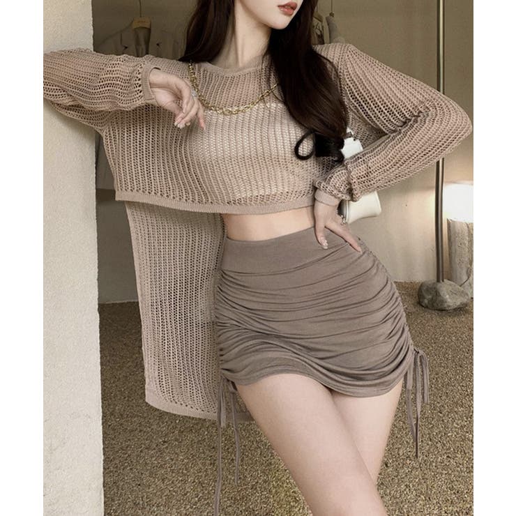 メッシュ編み サマーニット クルーネック | SUNSHINE CLOSET | 詳細画像1 