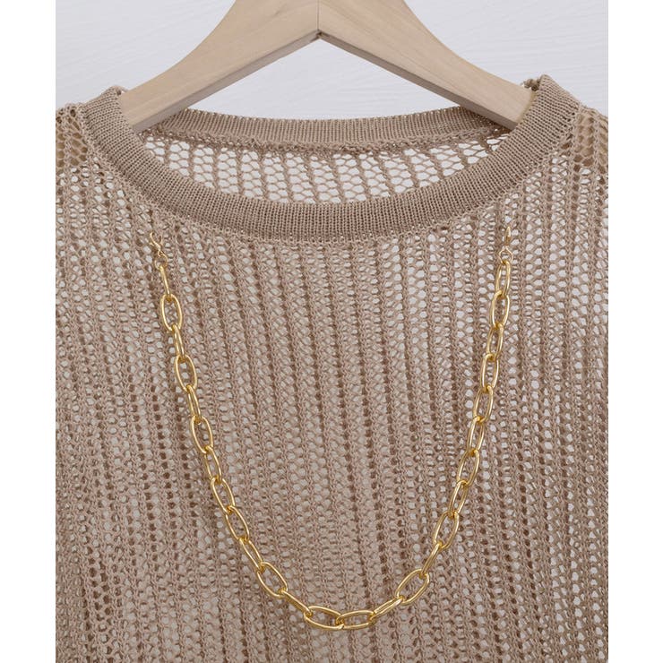 メッシュ編み サマーニット クルーネック | SUNSHINE CLOSET | 詳細画像16 