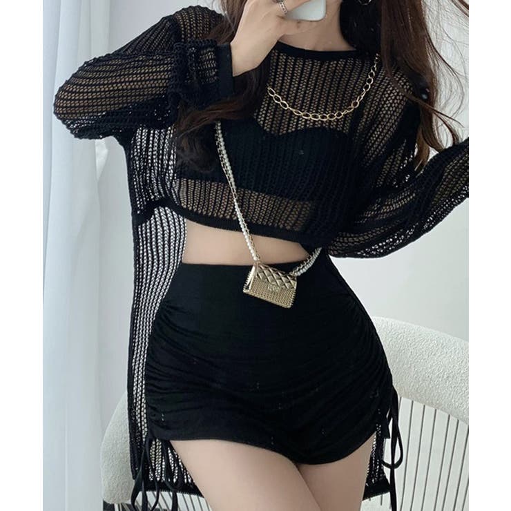 メッシュ編み サマーニット クルーネック | SUNSHINE CLOSET | 詳細画像4 