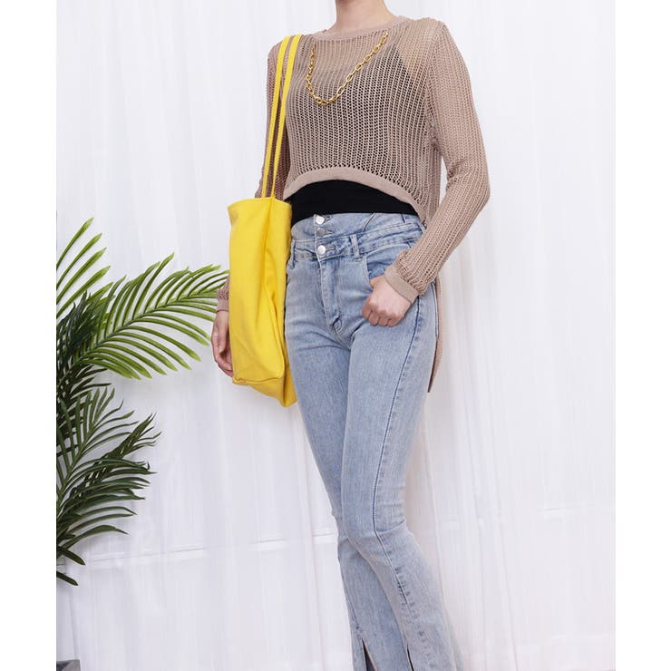 メッシュ編み サマーニット クルーネック | SUNSHINE CLOSET | 詳細画像8 