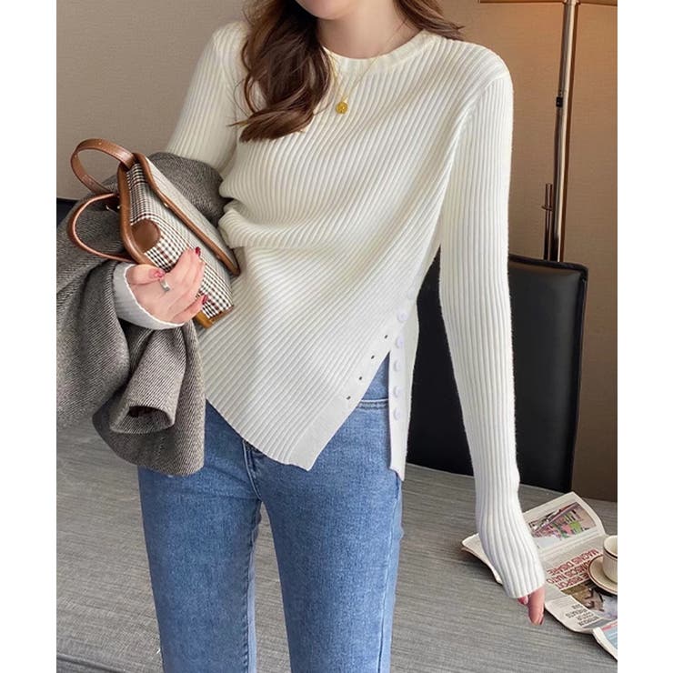 リブニットトップス 長袖リブカットソー | SUNSHINE CLOSET | 詳細画像6 