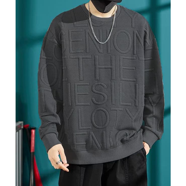エンボス加工ロゴtシャツ メンズ 長袖 | SUNSHINE CLOSET | 詳細画像9 