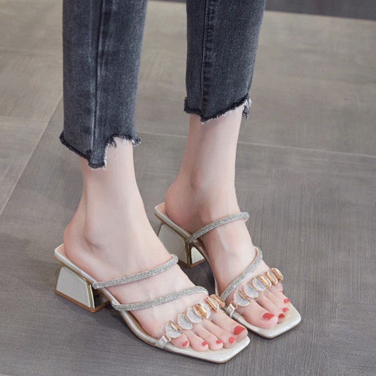 アイボリー | サンダル チャンキーヒール レディース | SUNSHINE CLOSET