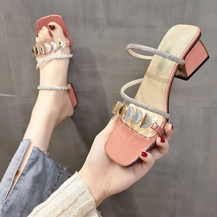 ピンク | サンダル チャンキーヒール レディース | SUNSHINE CLOSET