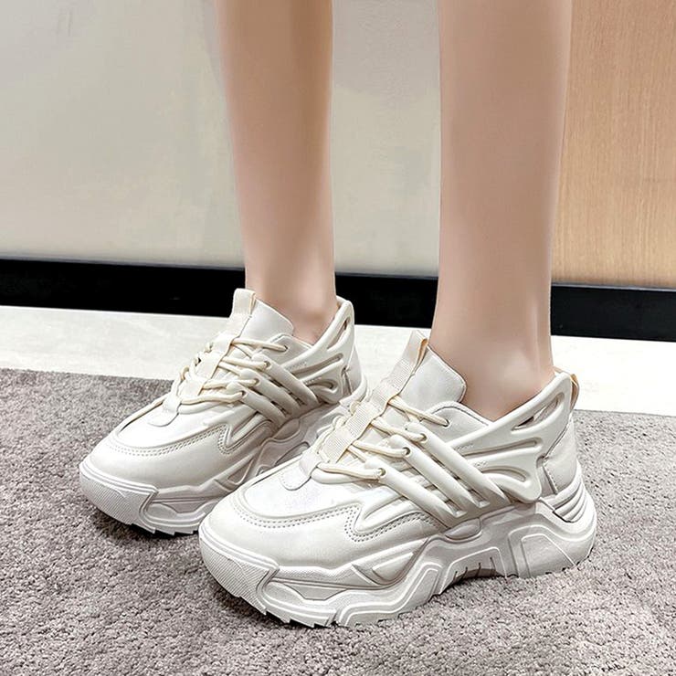 ダッドスニーカー 厚底 レディース 韓国[品番：AGCW0003408