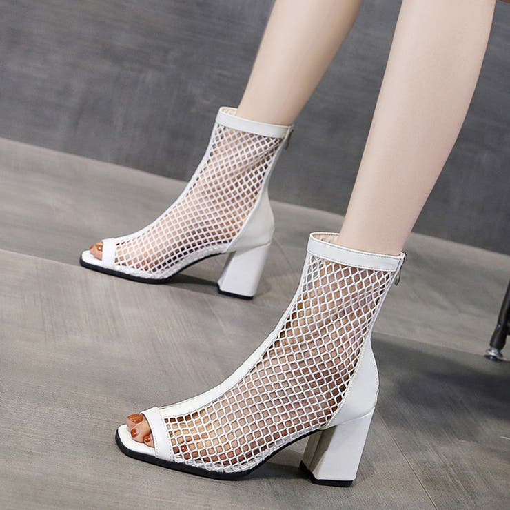 メッシュ ブーツサンダル 夏 太めヒール | SUNSHINE CLOSET | 詳細画像10 