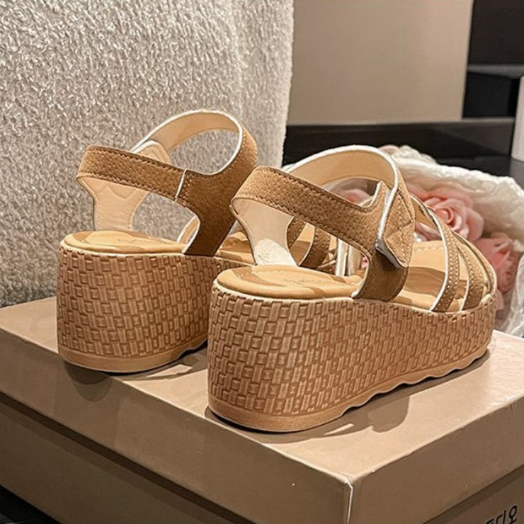 厚底サンダル イントレ グリーン 韓国 ファッション 可愛いb3030 miniministore 厚底サンダル ウエッジソール 韓国風