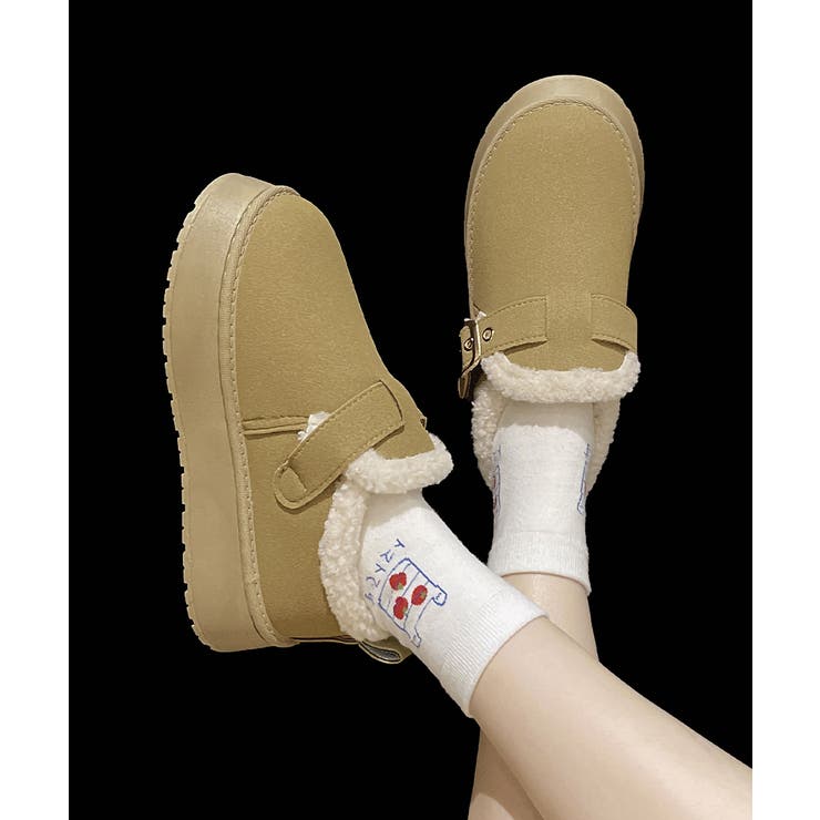 厚底ムートンブーツ 裏起毛ショートブーツ | SUNSHINE CLOSET | 詳細画像7 