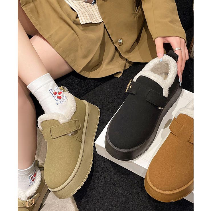 厚底ムートンブーツ 裏起毛ショートブーツ | SUNSHINE CLOSET | 詳細画像9 