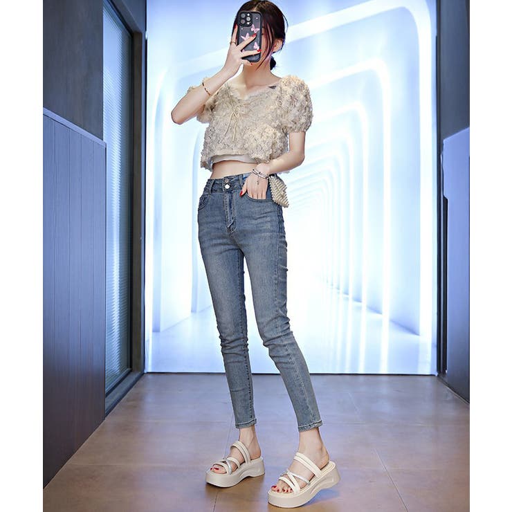 厚底サンダル クロスストラップ夏靴 軽量 | SUNSHINE CLOSET | 詳細画像14 