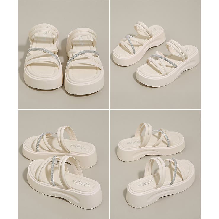 厚底サンダル クロスストラップ夏靴 軽量 | SUNSHINE CLOSET | 詳細画像18 