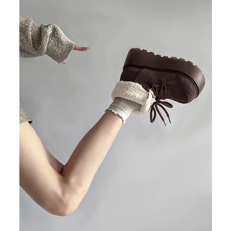 厚底ムートンブーツもこもこショートブーツ | SUNSHINE CLOSET | 詳細画像10 