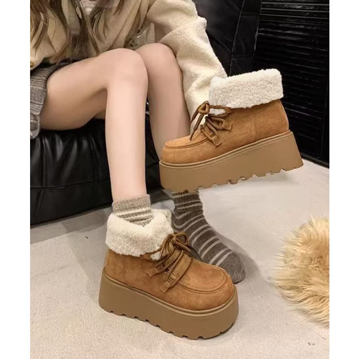 厚底ムートンブーツもこもこショートブーツ | SUNSHINE CLOSET | 詳細画像11 