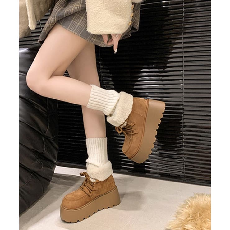 厚底ムートンブーツもこもこショートブーツ | SUNSHINE CLOSET | 詳細画像12 