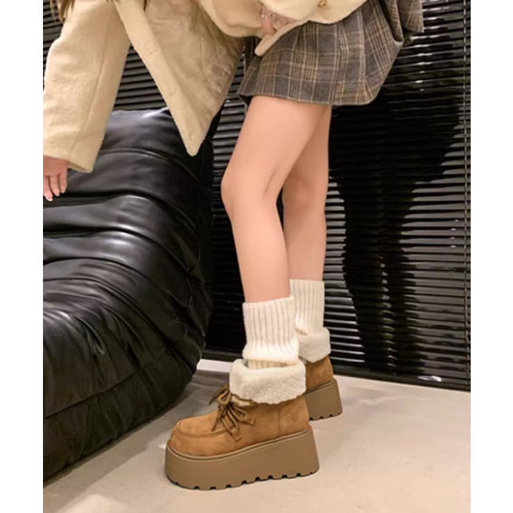 厚底ムートンブーツもこもこショートブーツ | SUNSHINE CLOSET | 詳細画像13 