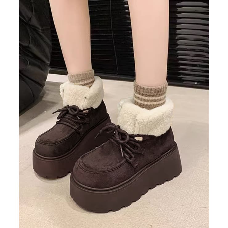 厚底ムートンブーツもこもこショートブーツ | SUNSHINE CLOSET | 詳細画像7 