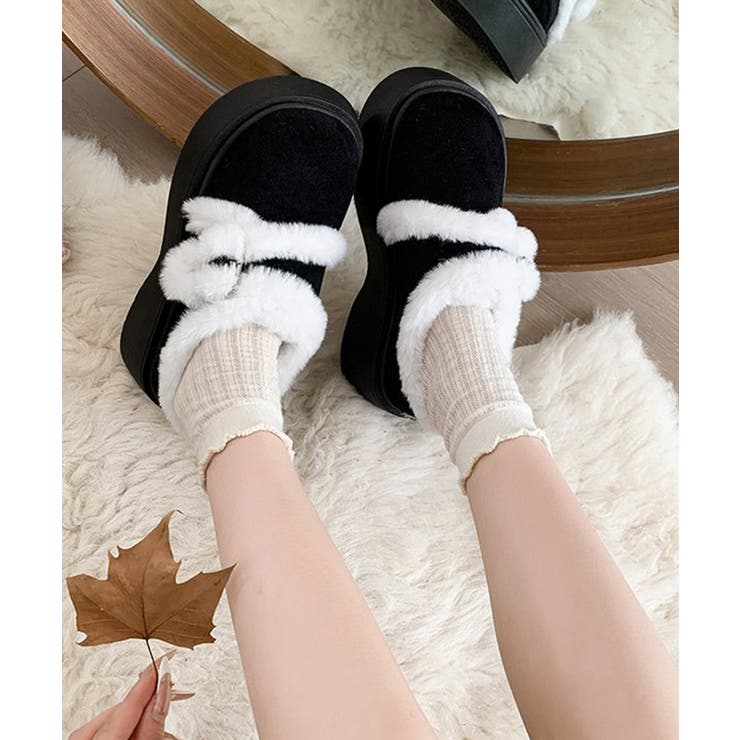 もこもこファー厚底ムートンシューズ裏起毛 | SUNSHINE CLOSET | 詳細画像10 