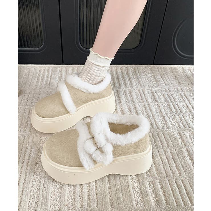 もこもこファー厚底ムートンシューズ裏起毛 | SUNSHINE CLOSET | 詳細画像16 