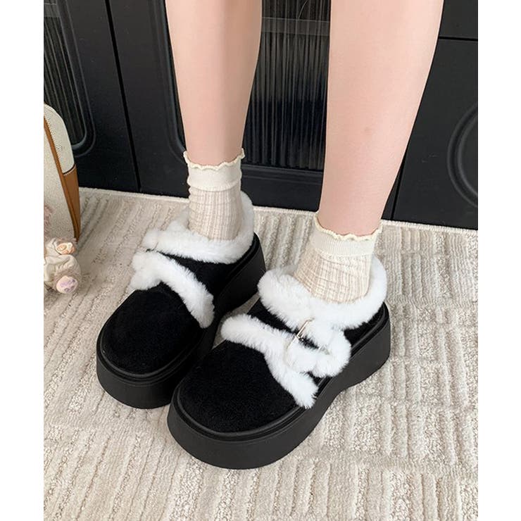 もこもこファー厚底ムートンシューズ裏起毛 | SUNSHINE CLOSET | 詳細画像2 