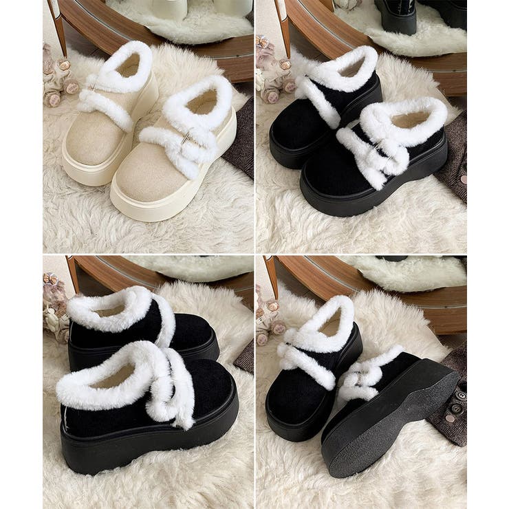 もこもこファー厚底ムートンシューズ裏起毛 | SUNSHINE CLOSET | 詳細画像21 