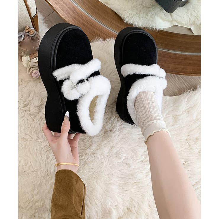 もこもこファー厚底ムートンシューズ裏起毛 | SUNSHINE CLOSET | 詳細画像3 