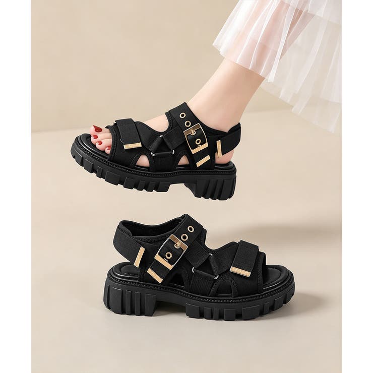 ベルト付きスポサン レディース 疲れにくい厚底サンダル | SUNSHINE CLOSET | 詳細画像2 