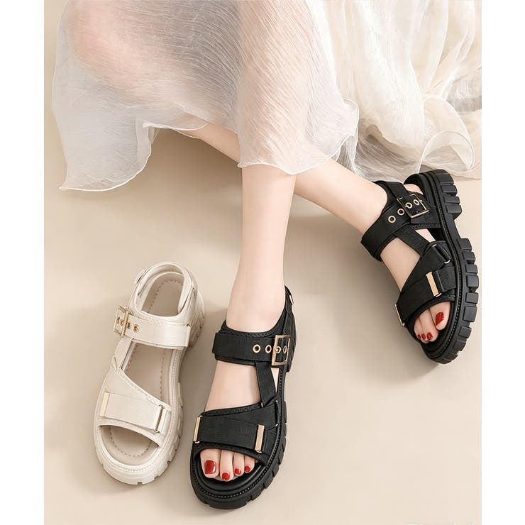 ベルト付きスポサン レディース 疲れにくい厚底サンダル | SUNSHINE CLOSET | 詳細画像9 