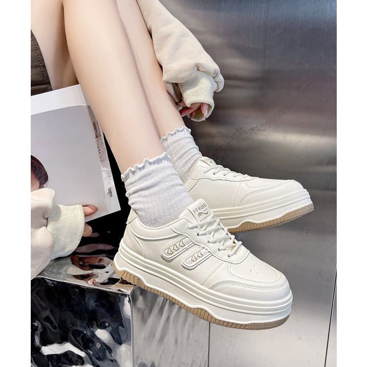 ハートモチーフ ボリュームソールスニーカー レディース | SUNSHINE CLOSET | 詳細画像4 