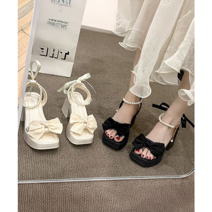 レディース 大人可愛い チャンキーヒールサンダル | SUNSHINE CLOSET | 詳細画像10 
