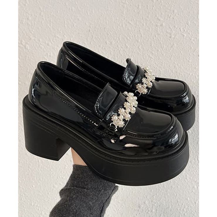 ボリュームソールローファーレディース 歩きやすい 太ヒールパンプス | SUNSHINE CLOSET | 詳細画像6 