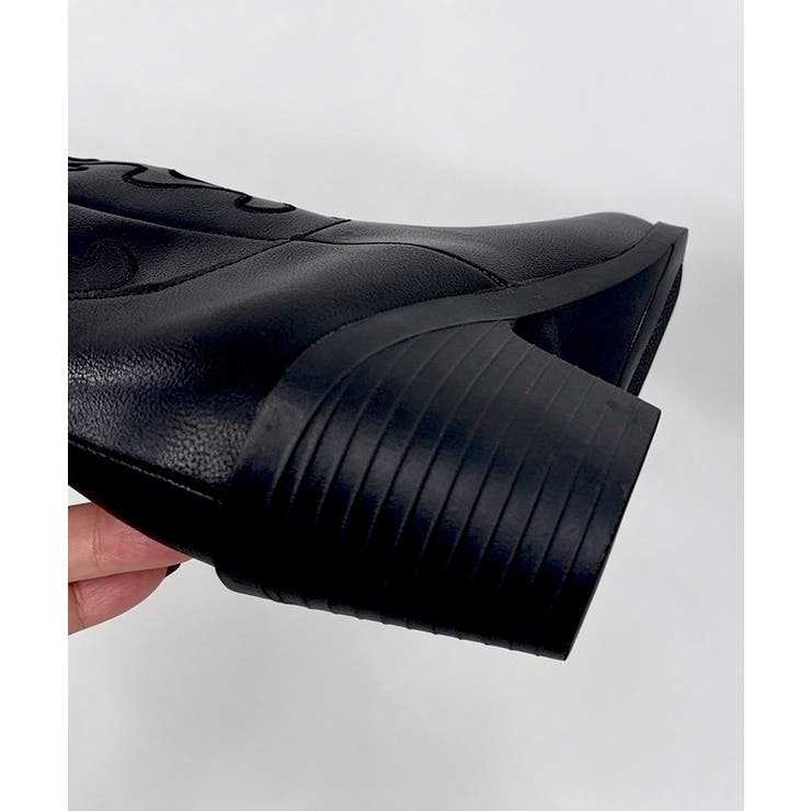 ヴィンテージライク合成皮革ミドル丈ブーツチャンキーヒーレディース 秋冬シューズ韓… | SUNSHINE CLOSET | 詳細画像21 
