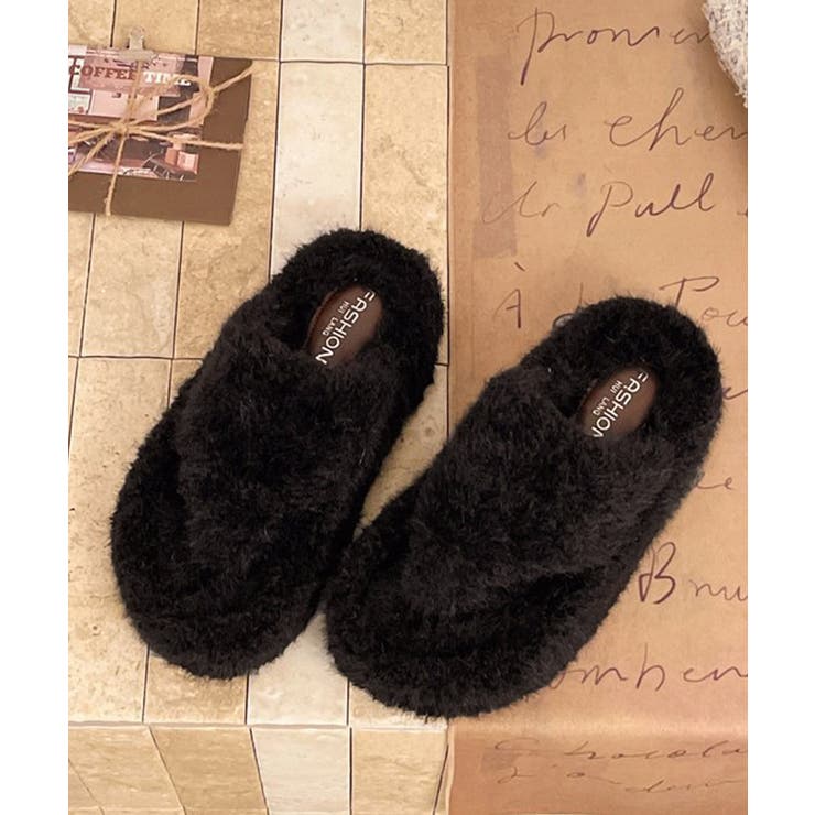 柔らかボア厚底フラットシューズ大人可愛い レディース秋冬室内履きスリッパ あった… | SUNSHINE CLOSET | 詳細画像15 