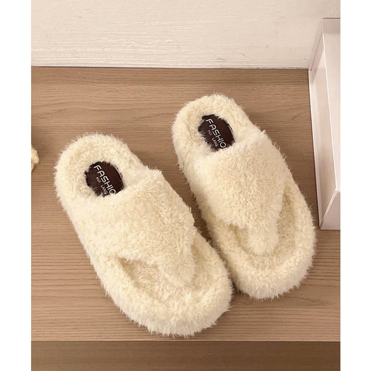 柔らかボア厚底フラットシューズ大人可愛い レディース秋冬室内履きスリッパ あった… | SUNSHINE CLOSET | 詳細画像17 