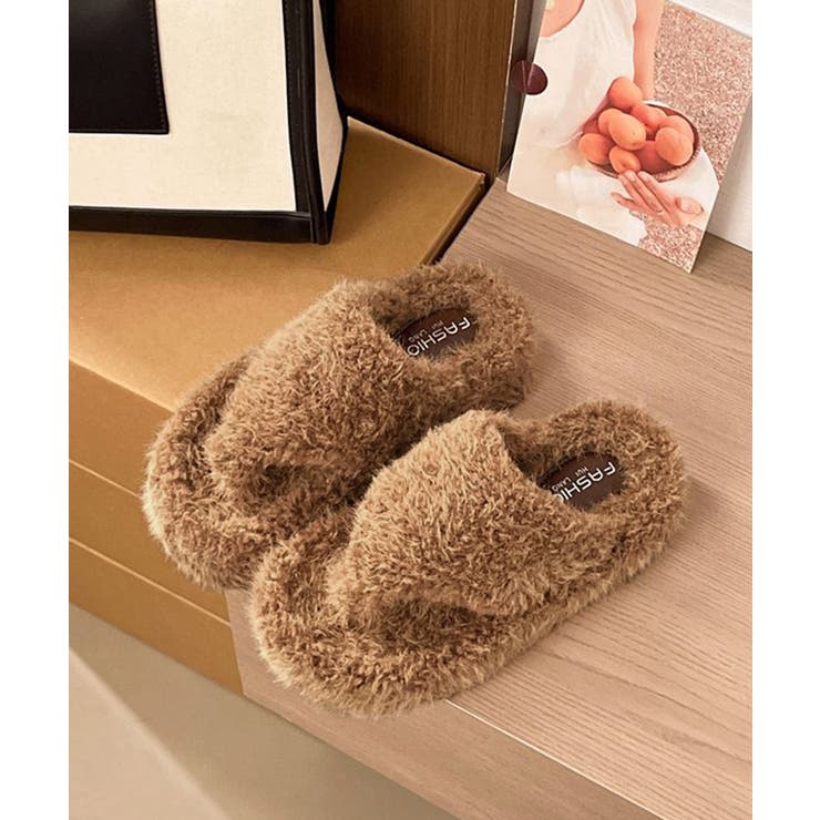 柔らかボア厚底フラットシューズ大人可愛い レディース秋冬室内履きスリッパ あった… | SUNSHINE CLOSET | 詳細画像20 