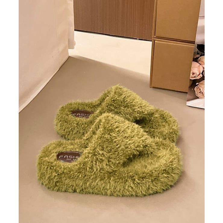 柔らかボア厚底フラットシューズ大人可愛い レディース秋冬室内履きスリッパ あった… | SUNSHINE CLOSET | 詳細画像21 