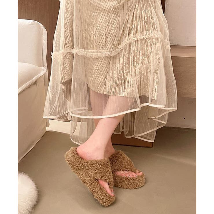 柔らかボア厚底フラットシューズ大人可愛い レディース秋冬室内履きスリッパ あった… | SUNSHINE CLOSET | 詳細画像8 