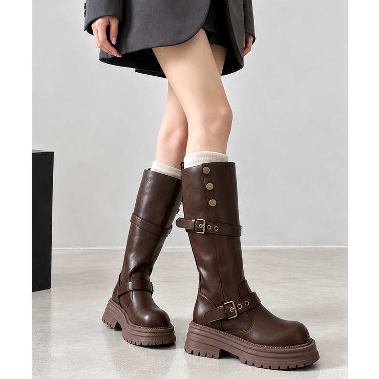 レディースヴィンテージ風折り返しブーツボリュームソール靴ラウンドトゥ 防寒シュー… | SUNSHINE CLOSET | 詳細画像13 